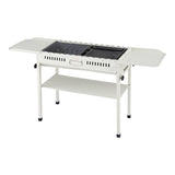 Grillz Portable BBQ Grill w/ Stainless Steel Racks & Pans for Outdoor XFEL-BBQ-SMO-FD-BE