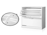 Artiss Shoe Rack Cabinet Adjustable Shelves 24 Pairs White Iris FURNI-SHOE-3D2-WH