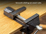 Mini Table Clamp, Small Bench Vice, New upgraded cast iron manufacturing Jewelers Hobby Clamps Craft V1192-AZ-W-3132