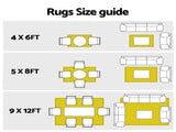 Gardeon Outdoor Rugs 274x366cm Large Carpet Reversible Area Mat PP Dual-Sided Patio Rug OR-9X12FT-OGEE-GY
