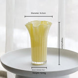 Nordic-Style Glass Vase - Elegant Fluted Flower Vase for Home Decor V888-ELOSUNG25575
