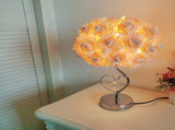 Yellow Roses And Silver Base Romantic Red Rose Flower Table Lamp - Crystal Heart Accent Bedside V888-ELOSUNG27158