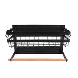 Magnetic Spice Rack for Refrigerator with Hook Paper Towel Holder Rustproof Spice Jars Rack Multi V1294-YM0901-H34390