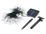 5W 17Meters/ 55.8Ft 100LEDs Solar Powered Energy Ball Outdoor String Light Lawn Lamp Constant Bright V1294-YM0901-L4081WW