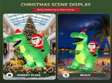 Jingle Jollys Christmas Inflatable Dinosaur 2.5M Illuminated Decorations XMAS-INF-DINO-SAN-8FT