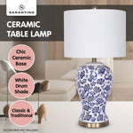 Sarantino Ceramic Floral Base Table Lamp LMP-MLM-260