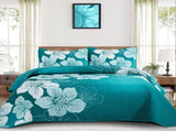 Green Floral Grove Bedspread Coverlet 3 Piece Set V745-AC080810Q13U