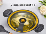 Darzheoy Nonstick Ceramic Coated Sauce Pan with Lid, Crock Pot with Twist & Lock Handles, Micro V1189-WXFWAL-20260326-02319