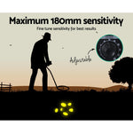 Metal Detector 180MM Deep Sensitive Waterproof Treasure Hunter Gold Digger Black MDETECTOR-C-GC1066