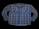 Mens Flannelette Long Sleeve Shirt 100% Cotton Check Authentic Flannel - Full Placket V563-FS-FP21-36-3XL