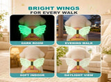 Adorable Angel Wings Dog Harness with Glowing 3D Luminous Design, Breathable No-Pull Walking Vest V1341-ZY-JYUCYZRL-REDHARNESSLEASHSET-M