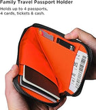 Travel Wallet - RFID Passport Holder, Self Locking Zipper Wear & Tear-Resistant Material, 3 Passport V1164-325753