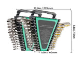 Combination Wrench Set 24 PCS SAE 1/4" - 7/8" Metric 8-19mm Organizer Rack V952-ZXBSTZGDK24PU44S3V0