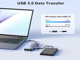 BENFEI 000495GY 10-in-1 USB C Hub 4K HDMI RJ45 100W PD USB-C USB x 4 TF/SD Reader V28-ELEBEN000495GY