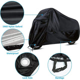 Motorcycle Cover, 190T Waterproof Motorcycle Covers With Lock Holes, Uv Protection Dust Covers For V1188-MS-227-2574