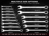 SEDY 15pc Combination Spanner Wrench Set SAE 1/4"-1" CR-V with Storage Rack V465-81061S