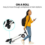 ALPHA Peak Electric Scooter 300W Power Up to 25km/h Adult Teens E-Scooter Easy Fold, White V219-TRNESCALA3WA