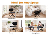 Artiss Desk & Chair Set 120cm Computer Desk with 3 Drawers & Open Shelves, Ergonomic Armless FURNI-DESK120-1142-BK