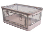 Stackable Storage Bin 35L Pink Double Door 4 Wheel Foldable Stackable Storage Box for Office Home V1294-YM0523-3117220007811