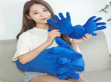 Blue Hand Shape Plush Pillows Long Strip Palm Cushion for Home Travel and Camping Sofa Pillows V1294-YM0714-10331586