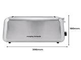 Morphy Richards Equip Stainless Steel Kettle and Toaster Set, 1L Jug Kettle & 4 Slice Long Slot MREQ-1LKT-4STS