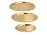3pcs Stainless Steel Dessert Tray Mirror Polishing Process Snack Jewelry Display TrayGold V1294-YM0523-3118210306011