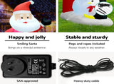 Jingle Jollys Christmas Inflatable Archwary Santa 3M Illuminated Decorations XMAS-INF-DOOR-SET-10FT