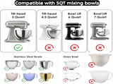 Upgraded Silicone Bowl Liners for KitchenAid 5 Qt Mixers,Thickened Silicone Liners Fits Tilt-Head V1258-DP02-C-1028