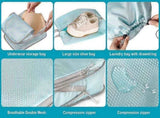 Compression Packing Cubes Luggage Organizer Bags Set for Travel Use V1263-JX-4349