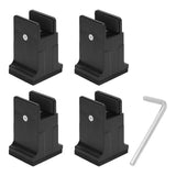 4pcs Adjustable Furniture Risers with Screw Clamp Rubber Bed Couch Risers for Heavy Duty Furniture V1294-YM0626-3117220279313