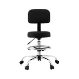 Artiss Office Chair Drafting Computer Standing Desk Chairs Ergonomic PU Black OCHAIR-H-DW39-BK