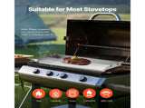 Stainless Steel Griddle, 32x16 inch Universal Flat Top Rectangular Plate, Gas Grill Griddle for BBQ V952-DCJPBXG3217INLUP8V0