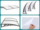 Instahut Window Door Awning 0.8mx2m Transparent AWN-08X2-CLR