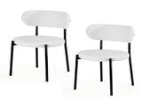 Artiss Dining Chairs Set of 2 Sherpa Boucle White DINC-B-W01-WHX2