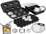 Ice Cube Mold, Silicone Ice Cube Mold, Aibast Ice Cube Mold With Lid, Large Ice Gift V1263-JX-1973