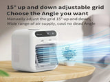USB rechargeable mini air conditioning fan, supports USB/wireless charging. Features 3-speed wind, V1232-BXSKT001