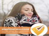 SKISUNO Cycling Mask Hood Orange Fleece Neck Warmer 1Pcs 15.7X9.8in V1189-WXFWAL-20260326-02265