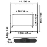 Telescopic Backdrop Banner 8' x 8' Banner Adjustable Step and Repeat Backdrop Banner V952-DM-ABSZSJ00000001V0