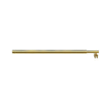 80cm Reeded Glass Shower Screen with Gold Wall Channel and Round Pole V63-919551