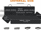 Dog Car Seat Cover, Back Seat Cover for Dogs Pet Car Seat Protector Waterproof Bench Car Seat Cover, V1192-AZ-W-1011