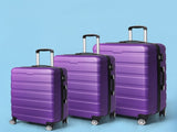 Slimbridge 3PC Luggage sets Suitcase Purple LG1010-PP