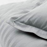 Jason Silver Satin Stripe Tailored Quilt Cover Set Queen V442-WAM-QUILTCS-STRIPELTAILORED-SILVER-QS