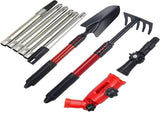 Roof and Ground Gutter Cleaning Tool Kit with 2 Adjustable Adapters and 5.57 ft Telescopic Poles V1366-AZ2-W-14599