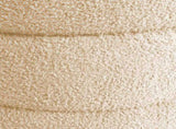 Round Stacked Ottoman Stool Teddy Fleece Fabric Foot Rest 38cm BEIGE V274-FT-STP067-BE