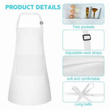 10 Pack Kids Apron Adjustable Children Apron with 2 Pockets Chef Apron for Cooking Baking V1369-AZ3-W-11810