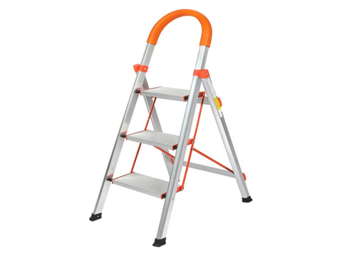 Traderight 3 Step Ladder Folding Aluminium HW0147-3_NZ