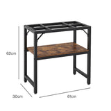 Levede Fish Tank Stand Aquarium Rack 20 Gallon 272kg Metal Living Room Black CH1187-AU