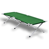 Camping Bed Folding Stretcher Light Weight w/ Carry Bag Camp Portable - green V610-CAMSTRECOL-GR
