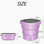 Mini Washing Machine Bucket Folding Portable Laundry Machine Clothes Washing purple V201-W12788553