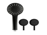 Cefito 4.5" Handheld Shower Head Round with Wall Twin Swivel Bathroom Tap SHOWER-A4-RO-BK-TAP-RO